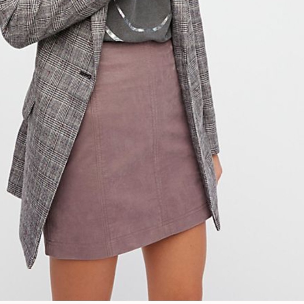 Free people Vegan Suede mini skirt